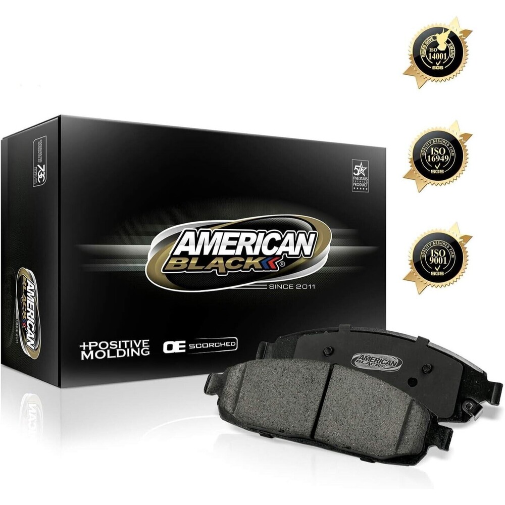 American Black ABD699M OEM D-699 Semi-Metallic FRONT Brake Pads Compatible With